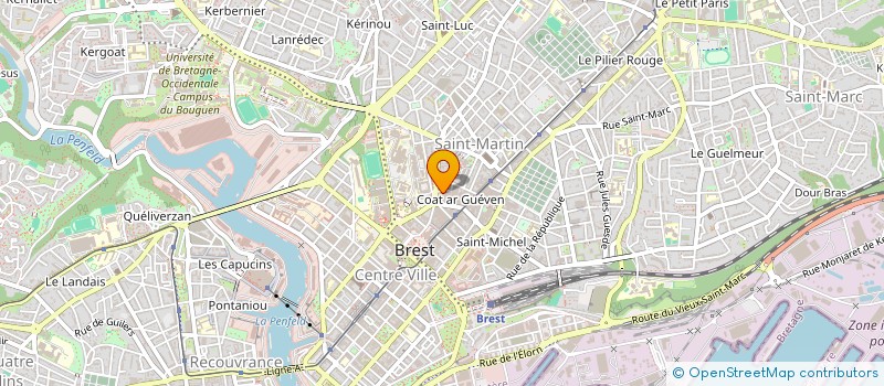 localisation de l'entreprise LE BOULAIRE COUVERTURE à BREST