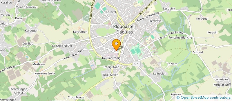 localisation de l'entreprise LE BOULANGER MASQUE  PLOUGASTEL-DAOULAS