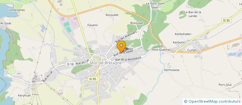 localisation de l'entreprise LE BOULCH LE ROUX ISABELLE LE SERGENT  GUERLEDAN