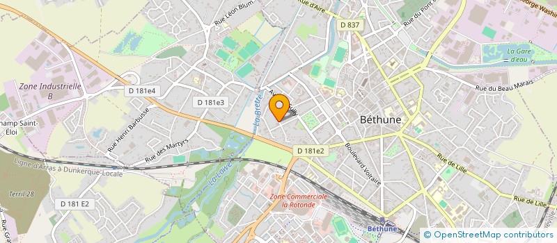 localisation de l'entreprise LE BOULEV'ART à BETHUNE