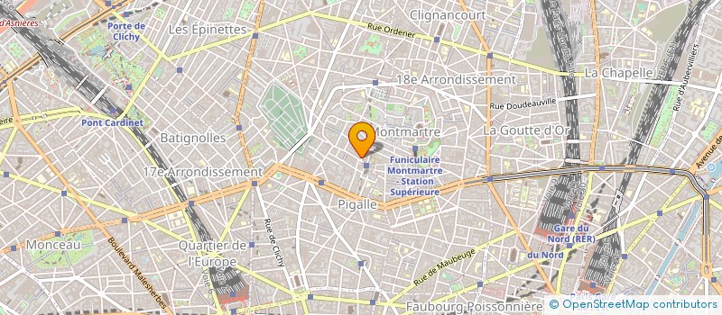 localisation de l'entreprise LE BOUQUET DE MONTMARTRE à PARIS