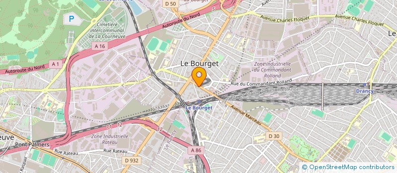 localisation de l'entreprise LE BOURGET COMMUNICATION à LE BOURGET