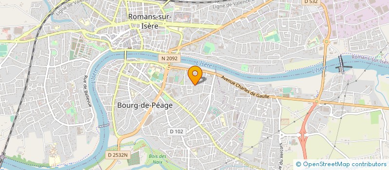 localisation de l'entreprise LE BOURHIS GESTION  BOURG-DE-PEAGE
