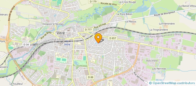 localisation de l'entreprise LE BOURJOLI  VITRE