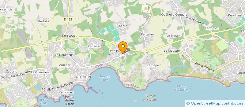 localisation de l'entreprise LE BOURVELLEC à PLOEMEUR