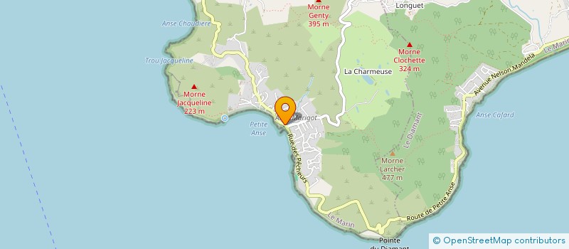 localisation de l'entreprise LE BOUT DEHORS - CHEZ HANS  LES ANSES-D'ARLET