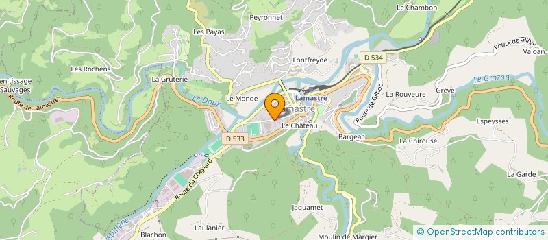 localisation de l'entreprise LE BOUTE HORS à LAMASTRE
