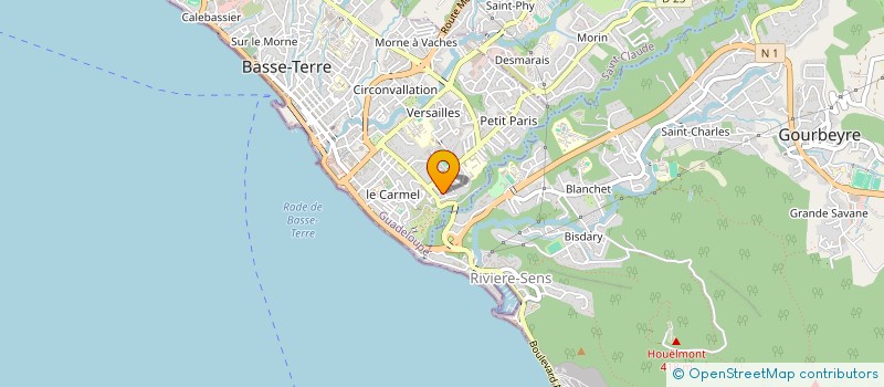 localisation de l'entreprise LE BOUTON ROUGE  BASSE-TERRE