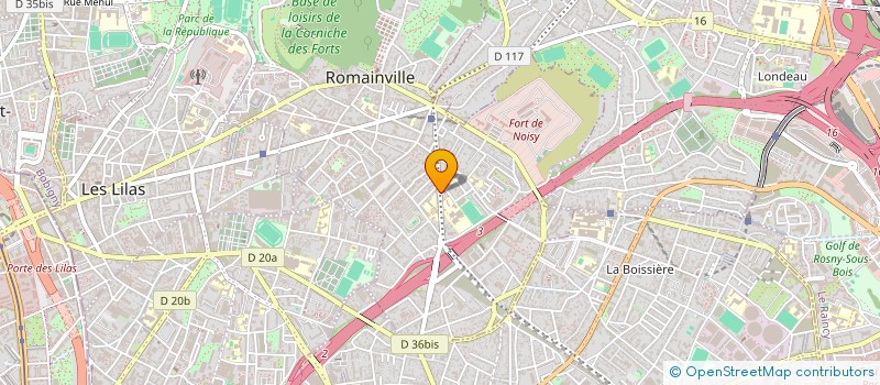 localisation de l'entreprise LE BR à ROMAINVILLE