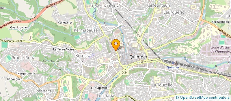 localisation de l'entreprise LE BRAS à QUIMPER
