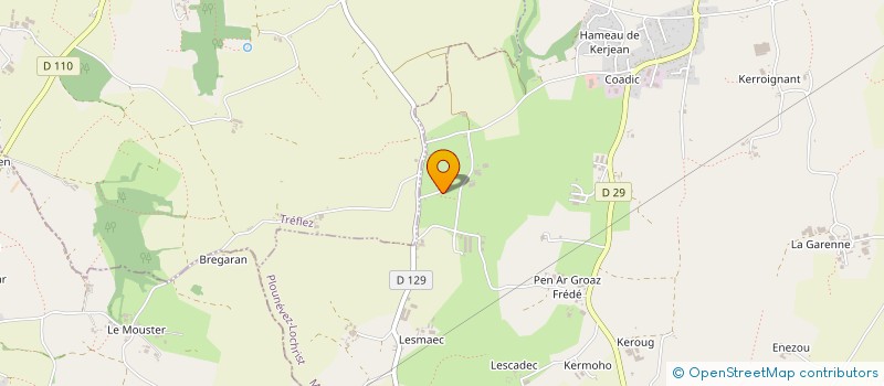 localisation de l'entreprise LE BRAS RFG  PLOUNEVEZ-LOCHRIST