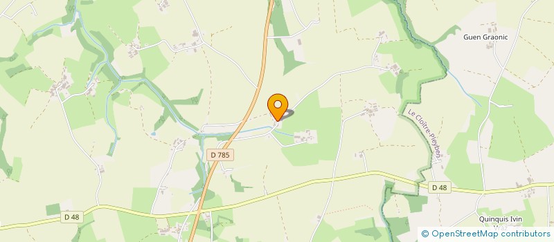 localisation de l'entreprise LE BRAS SALLE DE BAIN PLOMBERIE CHAUFFAGE ELECTRICITE  PLEYBEN