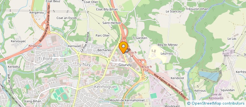 localisation de l'entreprise LE BRAZ à QUIMPER