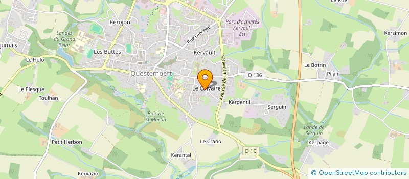 localisation de l'entreprise LE BRECH PEINTURE à QUESTEMBERT