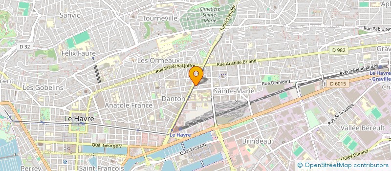 localisation de l'entreprise LE BRETAGNE à LE HAVRE