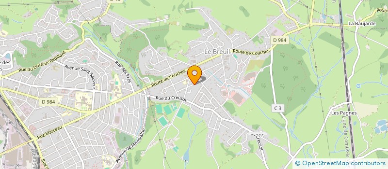 localisation de l'entreprise LE BREUIL ESPACES VERTS à LE BREUIL