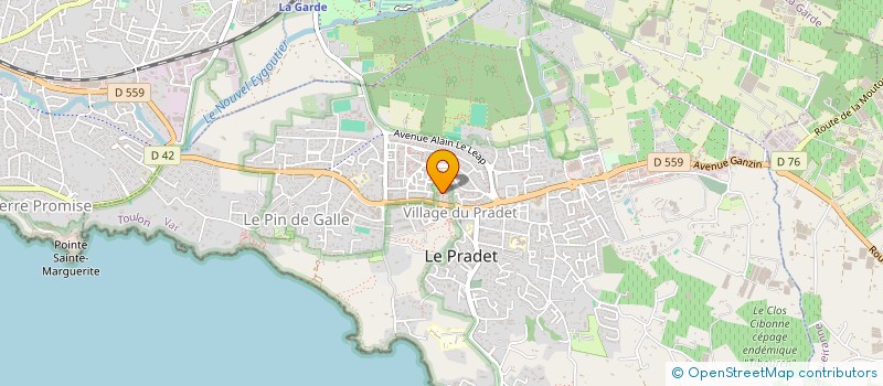 localisation de l'entreprise LE BRIDGE AU PRADET  LE PRADET