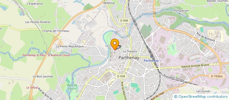 localisation de l'entreprise LE BRIDGE CLUB PARTHENAISIEN  PARTHENAY