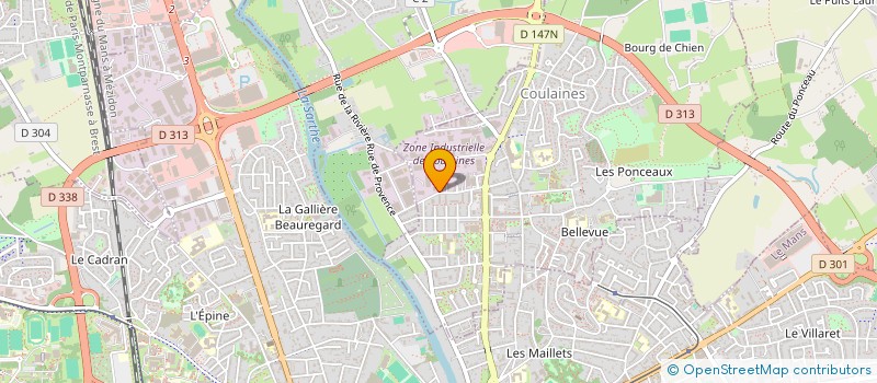 localisation de l'entreprise LE BRIEFING  COULAINES