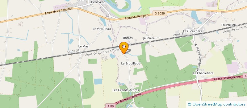 localisation de l'entreprise LE BROUILLAUD  BEAUPOUYET