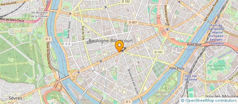 localisation de l'entreprise LE BUFFET DU SEMBAT à BOULOGNE-BILLANCOURT