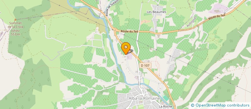 localisation de l'entreprise LE BUIS D'ALBA à ALBA-LA-ROMAINE