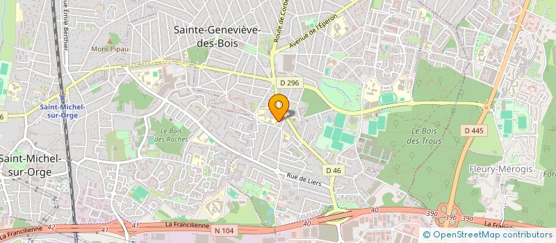 localisation de l'entreprise LE BUN'S à SAINTE-GENEVIEVE-DES-BOIS