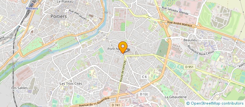 localisation de l'entreprise LE BUREAU DE L'AUTOMOBILE à POITIERS