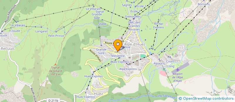 localisation de l'entreprise LE BURGER DES ALPES  HUEZ