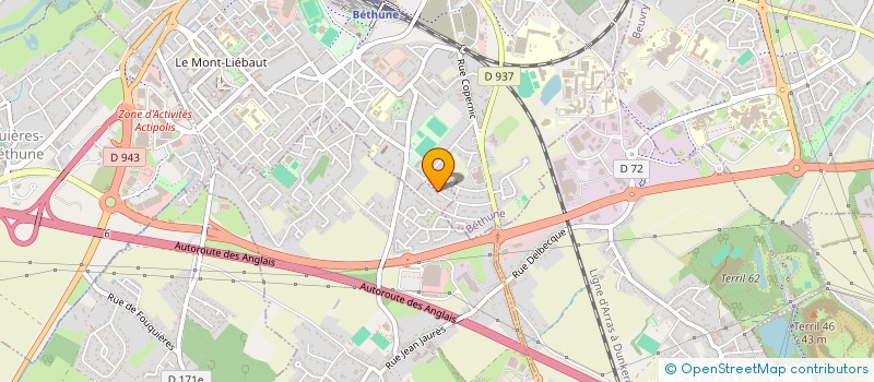 localisation de l'entreprise LE BUT BETHUNOIS à BETHUNE