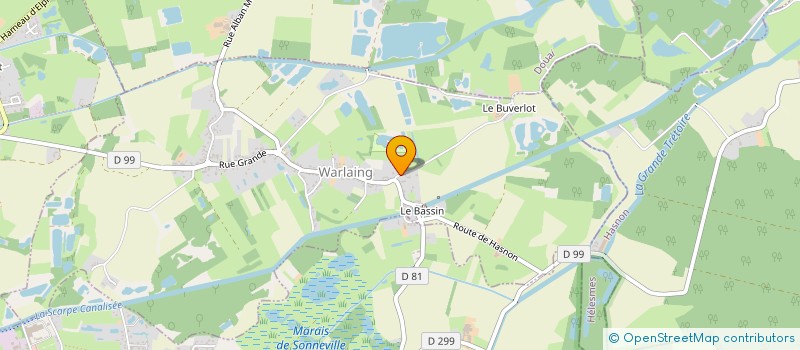 localisation de l'entreprise LE BUVERLOT à WARLAING