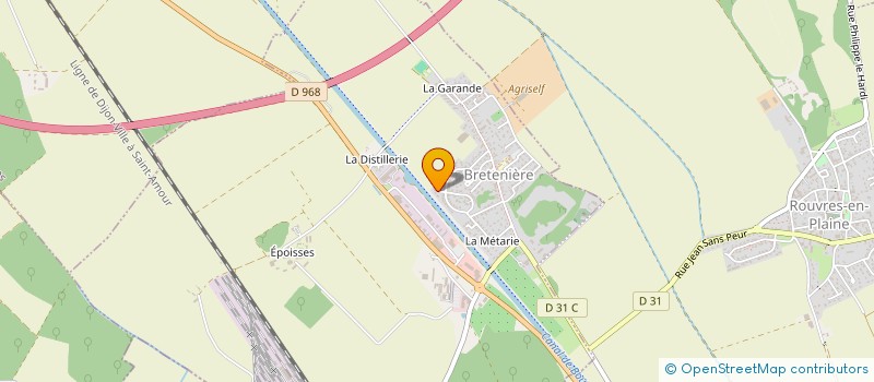 localisation de l'entreprise LE CAB' BFC  BRETENIERE