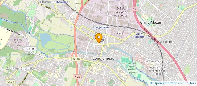 localisation de l'entreprise LE CADRAN à LONGJUMEAU