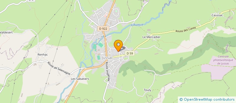localisation de l'entreprise LE CADUCEE DE L'AUTHRE à JUSSAC