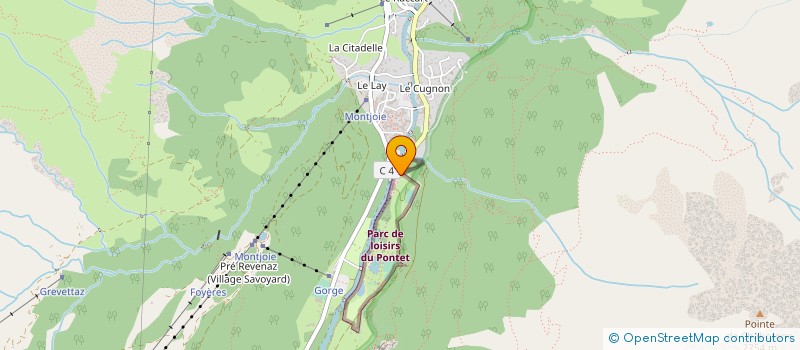 localisation de l'entreprise LE CAFE ALPINUM  LES CONTAMINES-MONTJOIE