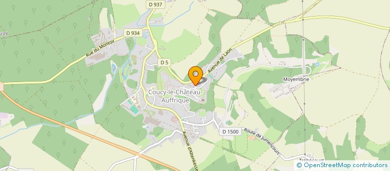 localisation de l'entreprise LE CAFE AUTOUR DE L'AMITIE  COUCY-LE-CHATEAU-AUFFRIQUE