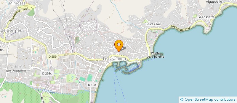 localisation de l'entreprise LE CAFE BLEU à LE LAVANDOU