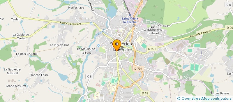 localisation de l'entreprise LE CAFE D100  SAINT-YRIEIX-LA-PERCHE