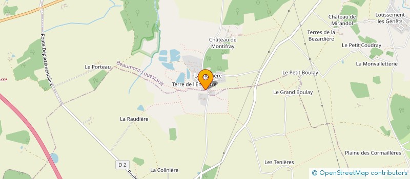 localisation de l'entreprise LE CAFE DE L'ENCLOITRE  BEAUMONT-LOUESTAULT