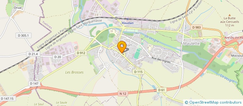 localisation de l'entreprise LE CAFE DE LA PAROISSE  HOUDAN