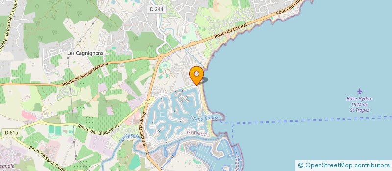 localisation de l'entreprise LE CAFE DE LA PLAGE à GRIMAUD