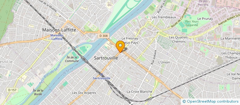 localisation de l'entreprise LE CAFE DE LA POSTE  SARTROUVILLE