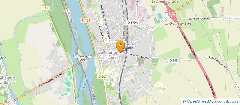 localisation de l'entreprise LE CAFE DE PARIS 58  LA CHARITE-SUR-LOIRE