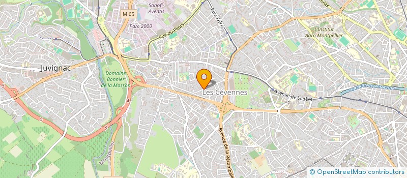 localisation de l'entreprise LE CAFE DES AMIS DE L HUMANITE à MONTPELLIER