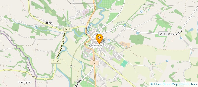 localisation de l'entreprise LE CAFE DES PLATANES  CAUDECOSTE