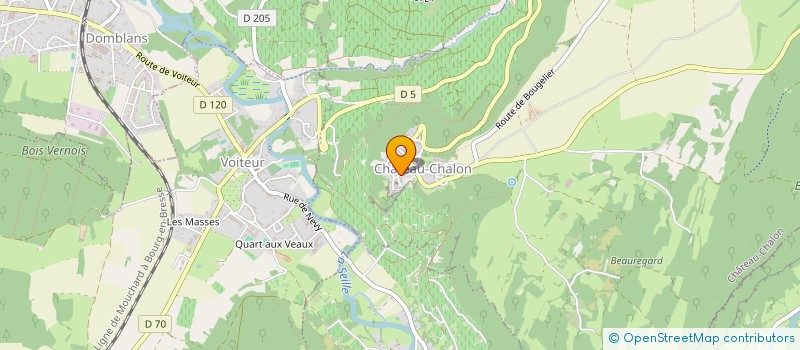 localisation de l'entreprise LE CAFE DES SEIZE QUARTIERS  CHATEAU-CHALON