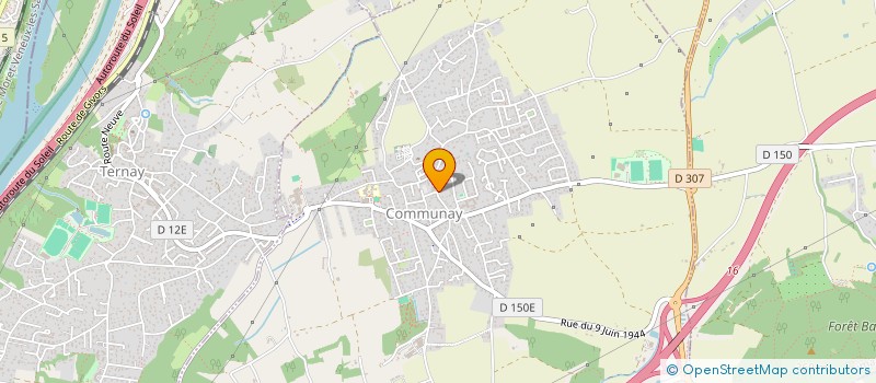 localisation de l'entreprise LE CAFE DES SPORTS  COMMUNAY