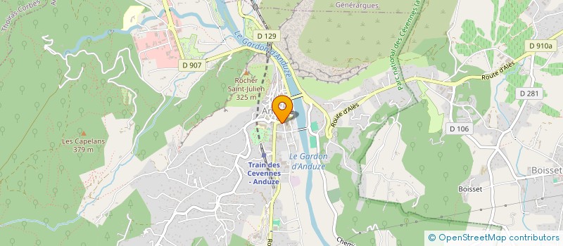 localisation de l'entreprise LE CAFE DU CENTRE  ANDUZE