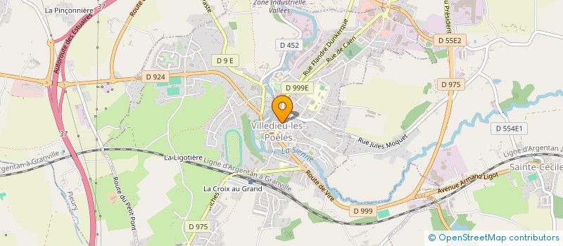 localisation de l'entreprise LE CAFE DU DINANDIER  VILLEDIEU-LES-POELES-ROUFFIGNY