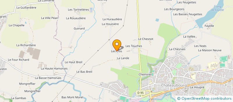 localisation de l'entreprise LE CAFE DU PARC  CHATEAUBOURG